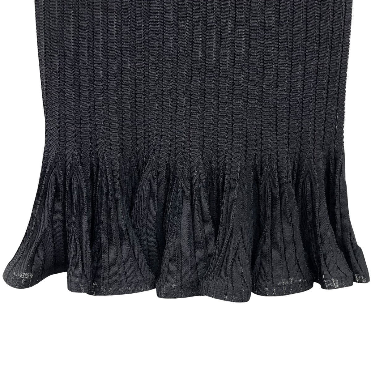 Ruffled Ribbed Mini SkirtニットスカートBW40KN4ZCH