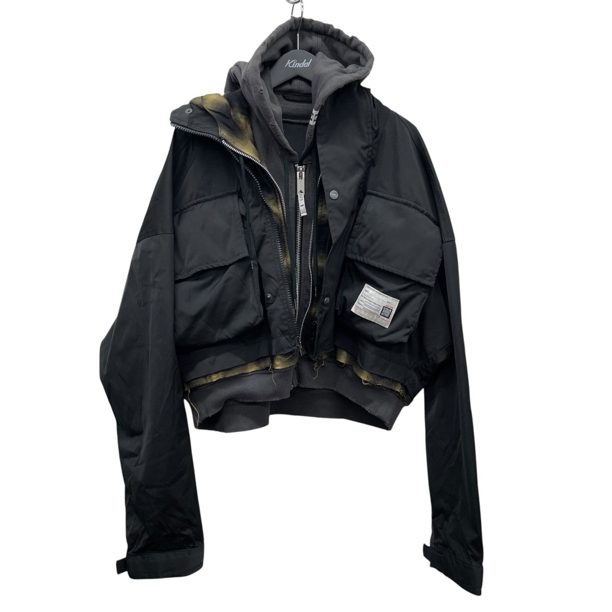 Maison MIHARA YASUHIRO 25SSTRIPLE LAYERED FLY FISH JACKETジップパーカーB14BL021 古着・中古-1枚目のアイテム画像