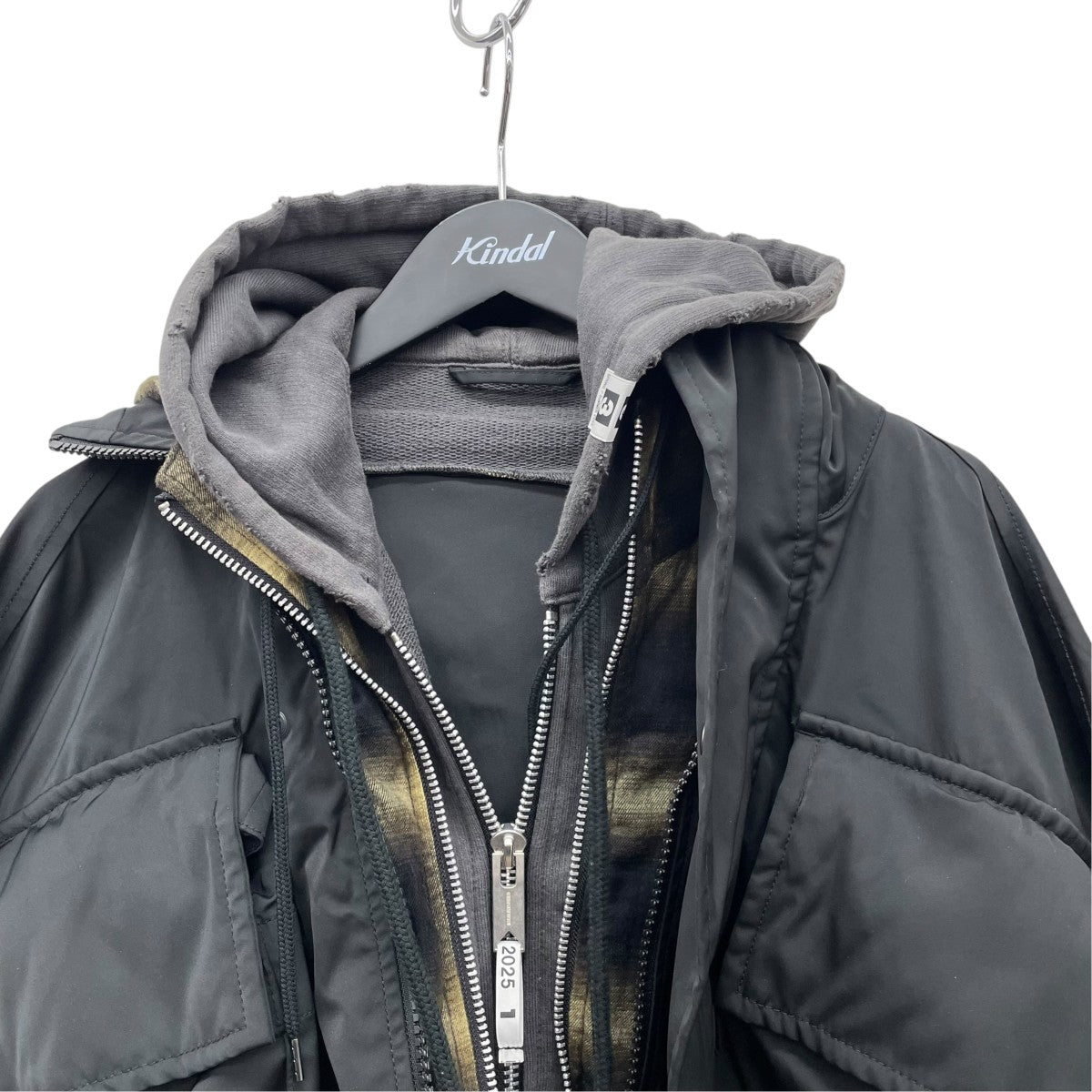 Maison MIHARA YASUHIRO 25SSTRIPLE LAYERED FLY FISH JACKETジップパーカーB14BL021 古着・中古-3枚目のアイテム画像