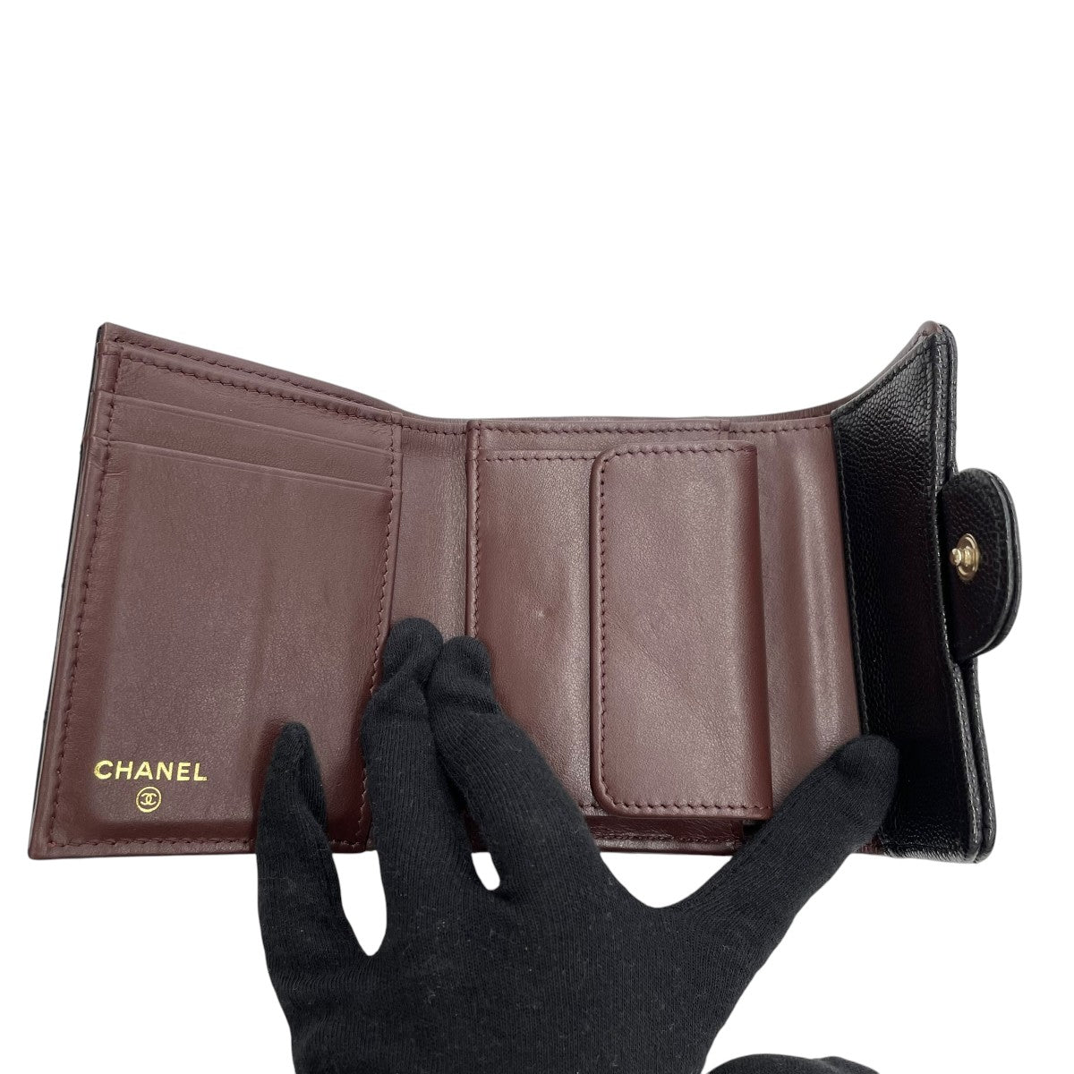 CHANEL 3つ折り財布 古着・中古-4枚目のアイテム画像