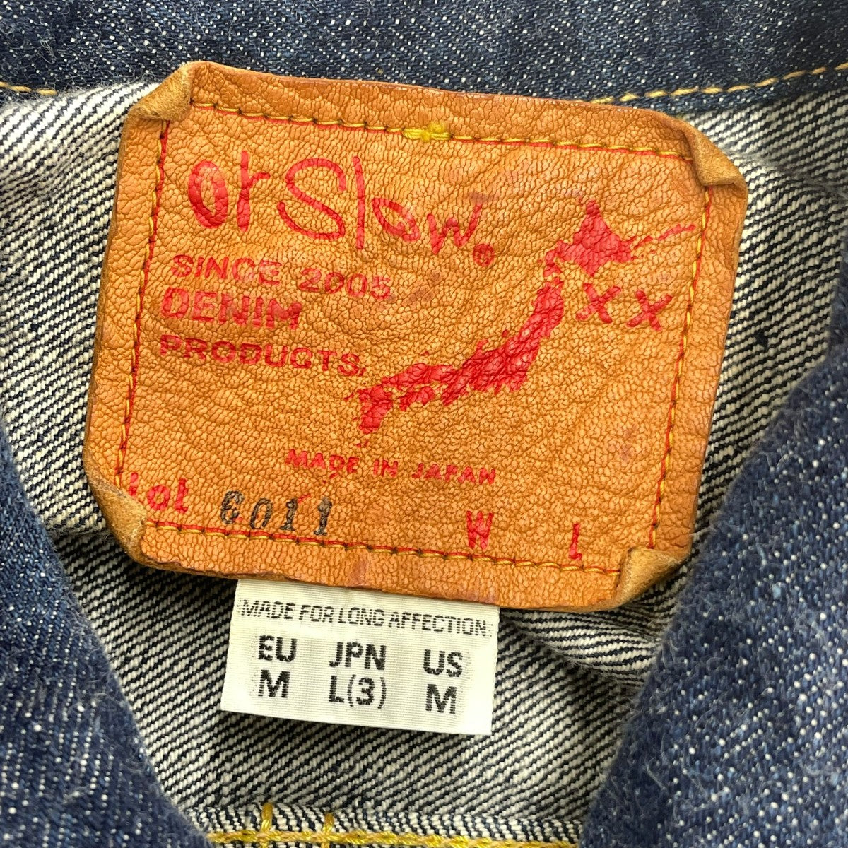 orSlow デニムジャケット 古着・中古-5枚目のアイテム画像