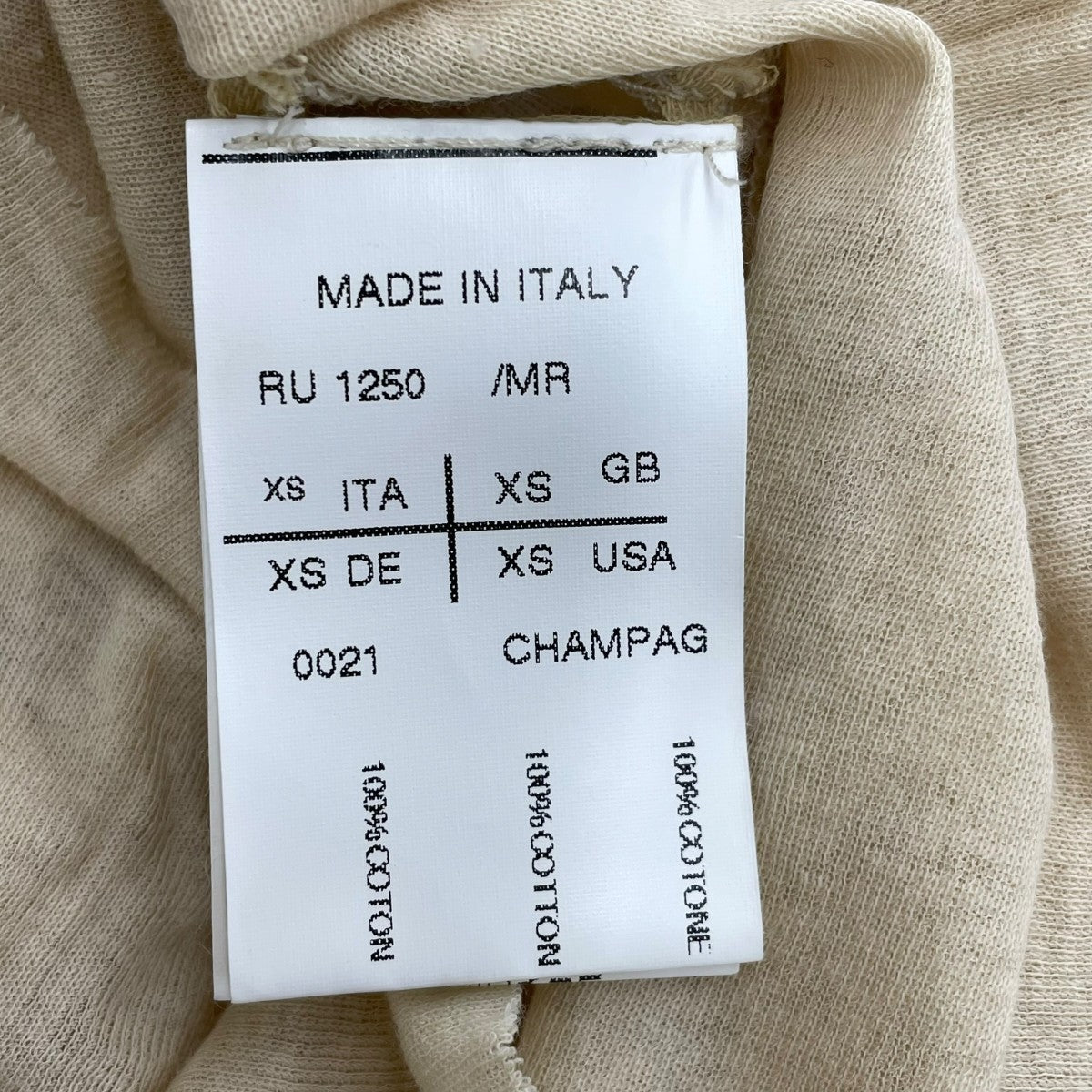 RICK OWENS 長袖カットソー 古着・中古-8枚目のアイテム画像