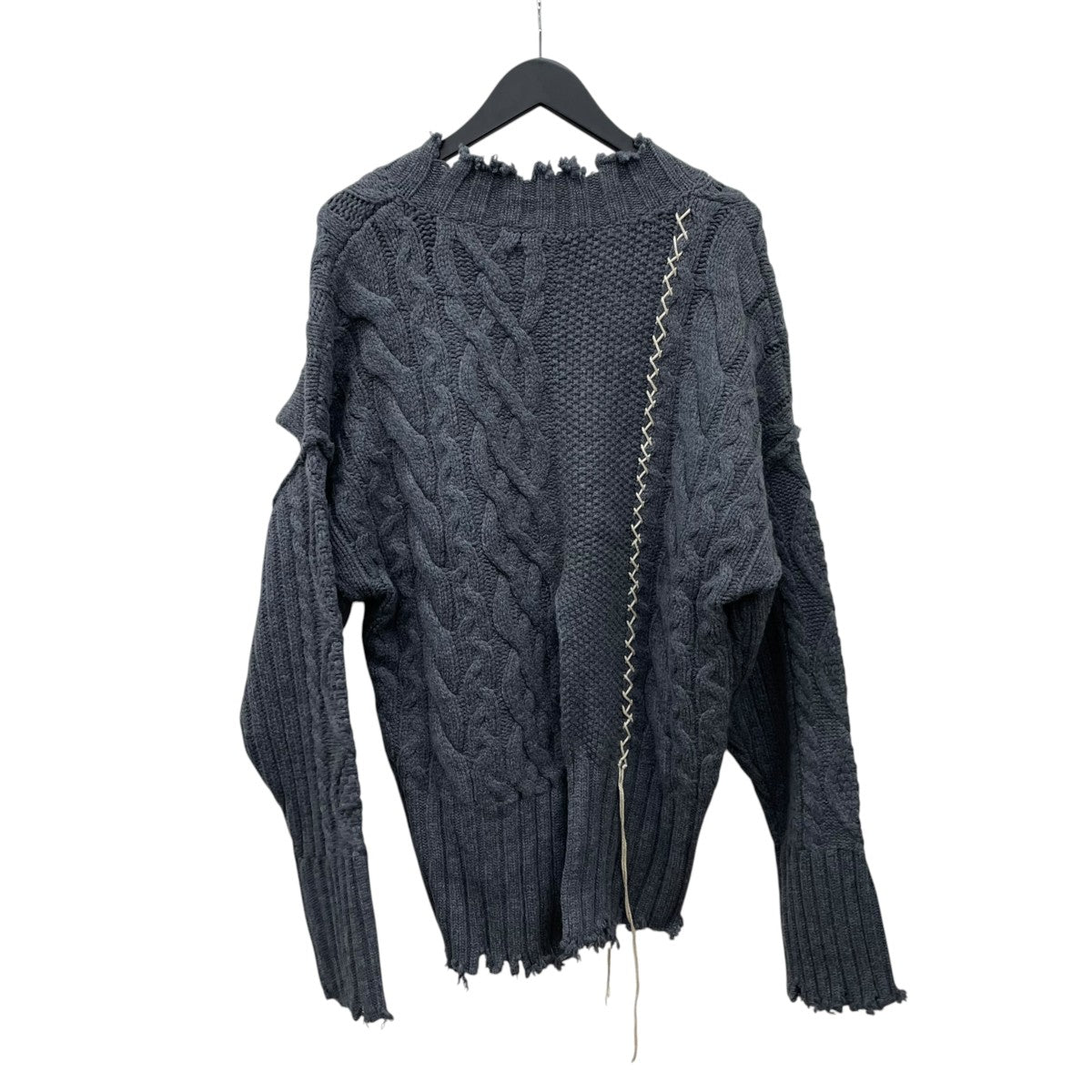IRENE Open Collar Mix Knitカーディガン24A81006 古着・中古-2枚目のアイテム画像
