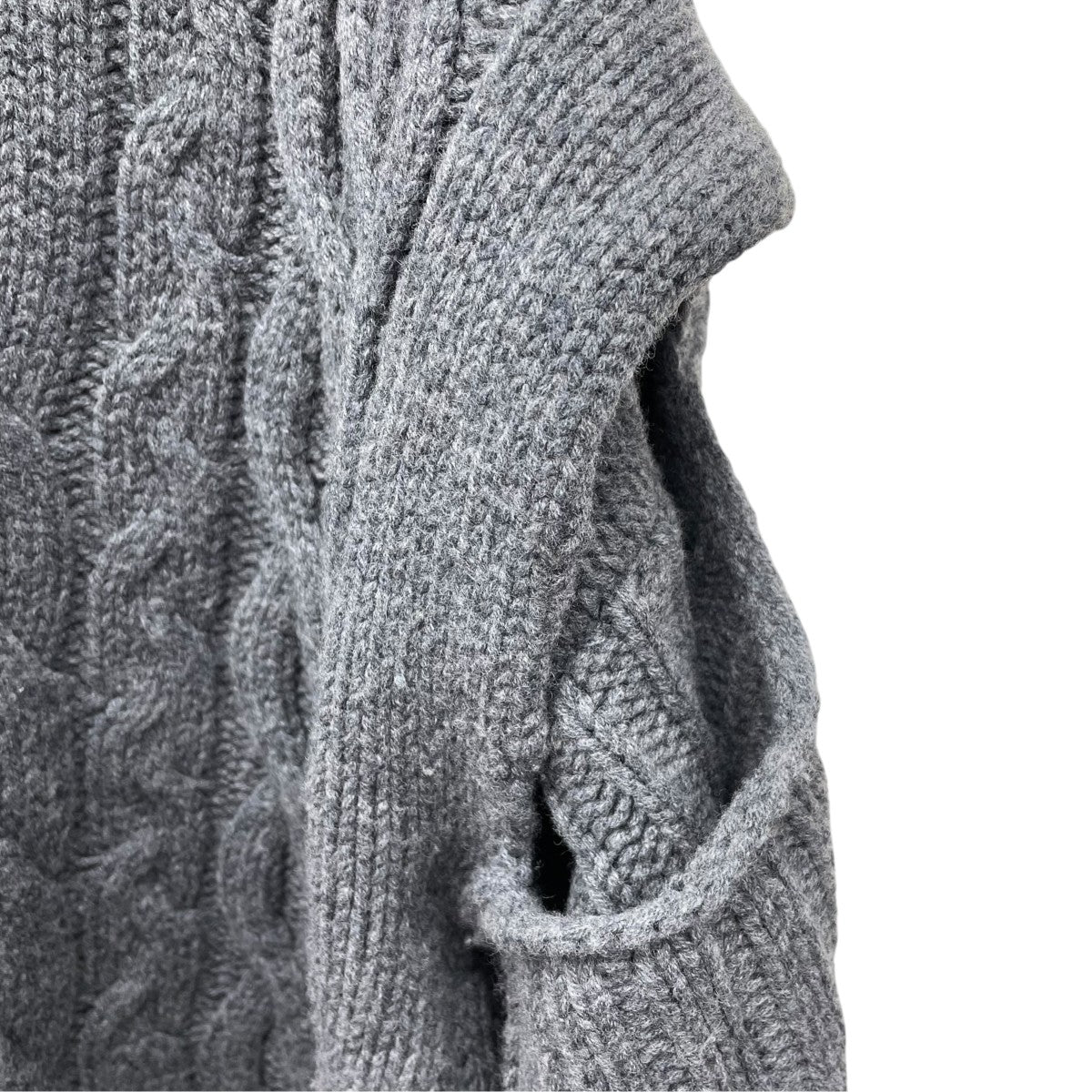 IRENE Open Collar Mix Knitカーディガン24A81006 古着・中古-4枚目のアイテム画像