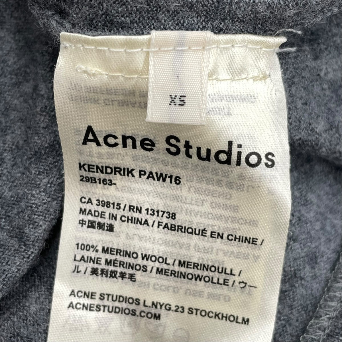 ACNE STUDIOS Vネックニット 古着・中古-5枚目のアイテム画像