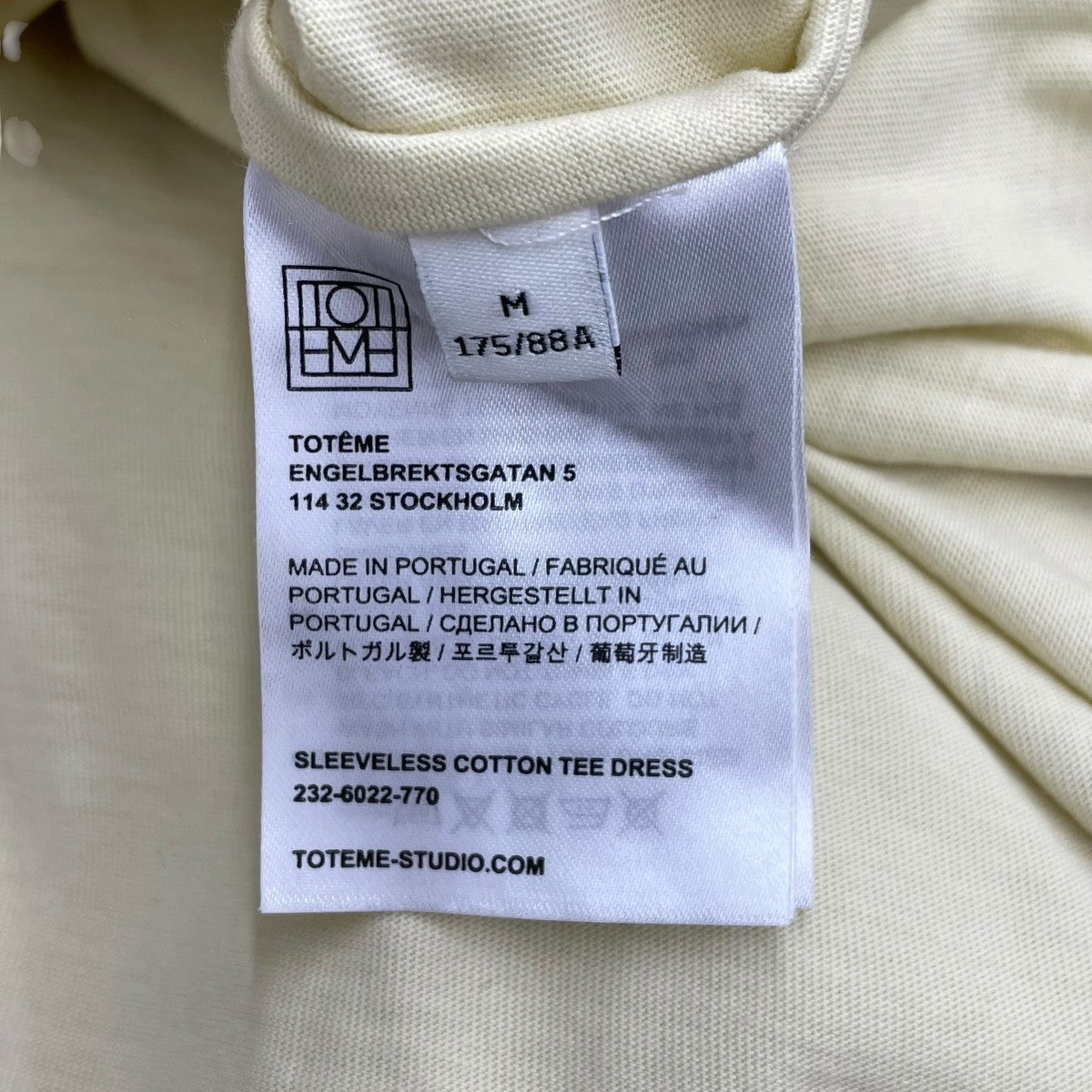 toteme sleeveless cotton tee dressノースリーブワンピース232-6022-770 古着・中古-5枚目のアイテム画像