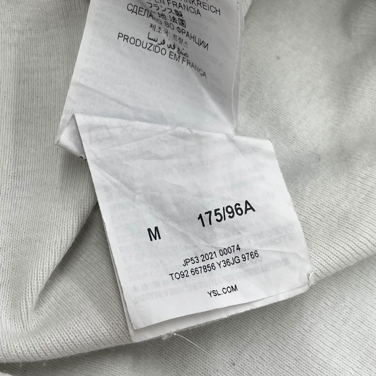 Saint Laurent Paris ヴィンテージロゴ半袖カットソー667856 Y36JG 古着・中古-6枚目のアイテム画像
