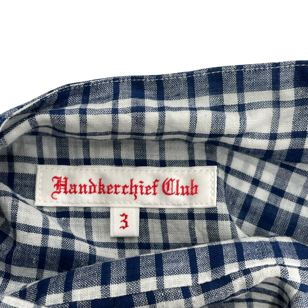 handkerchief club(ハンカチーフクラブ) チェックシャツ21S-WS-001 21S