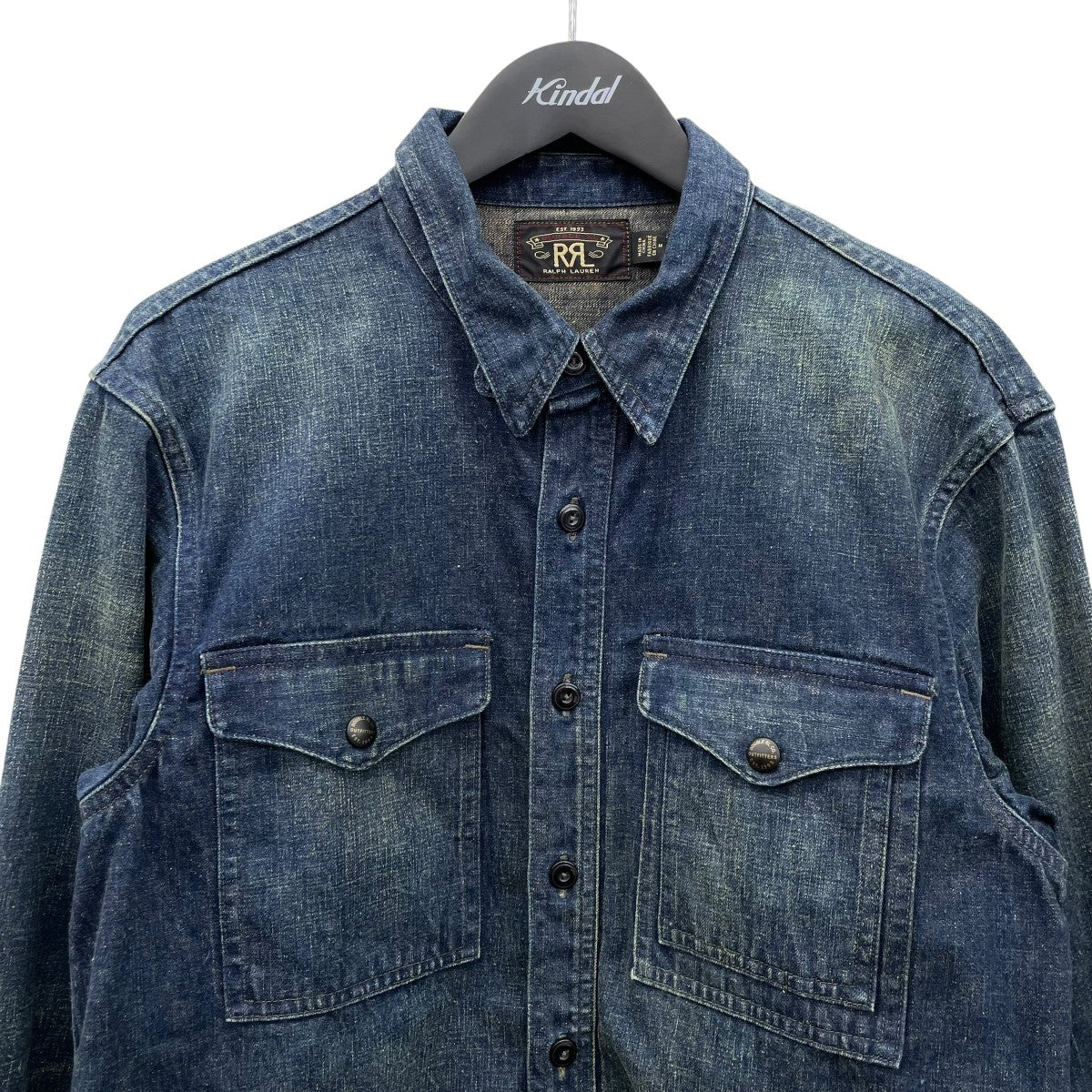 RRL デニムシャツ M USA製 RRL(ダブルアールエル) SELVEDGE DENIM WORK SHIRTデニムシャツ