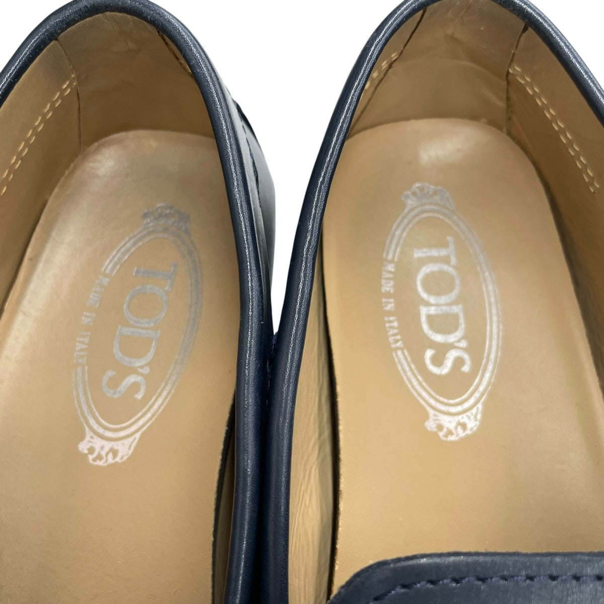 TOD'S(トッズ) レザードライビングシューズ ネイビー サイズ 7 1/2