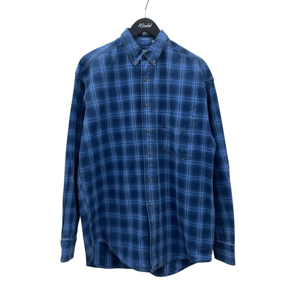 L．L．Bean(エルエルビーン) 90sチェックシャツ ブルー サイズ M