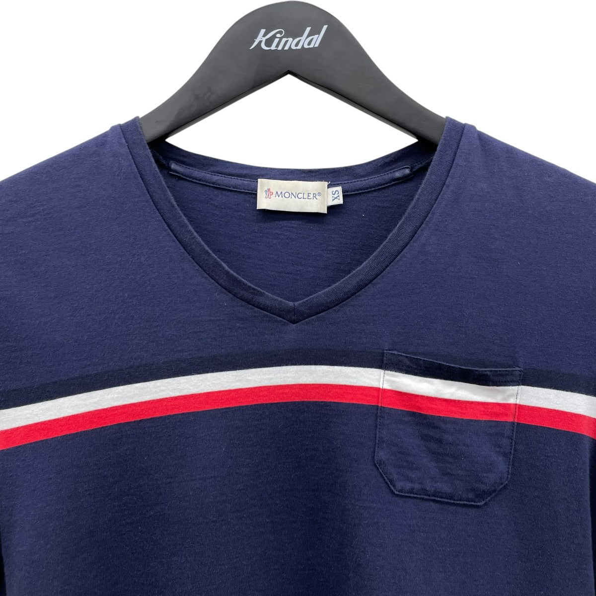 MONCLER VネックTシャツ510918100100 古着・中古-3枚目のアイテム画像