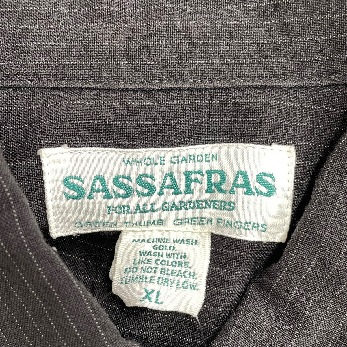 SASSAFRAS ストライプシャツ 古着・中古-6枚目のアイテム画像