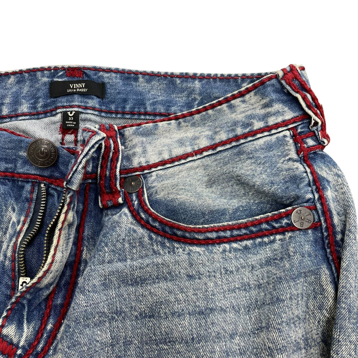 TRUE RELIGION vinny rope stitch ultra baggy shortデニムハーフパンツ109502 古着・中古-3枚目のアイテム画像