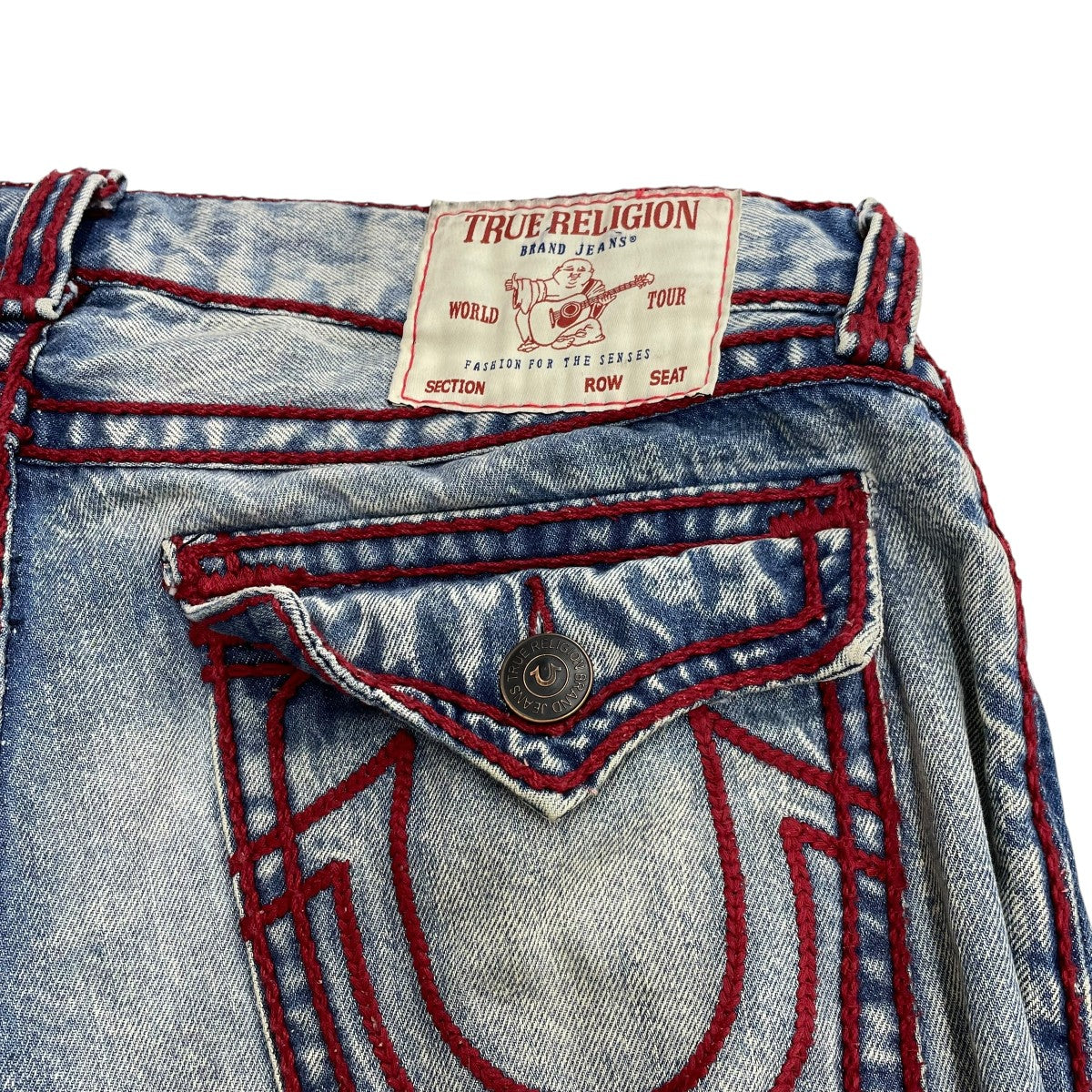 TRUE RELIGION vinny rope stitch ultra baggy shortデニムハーフパンツ109502 古着・中古-5枚目のアイテム画像