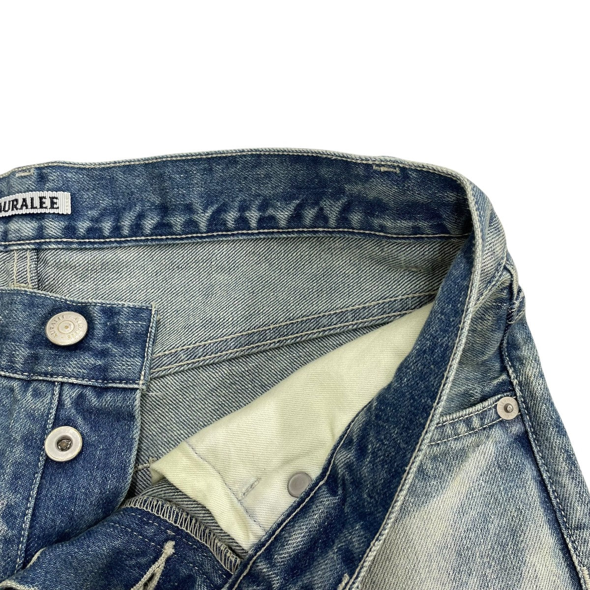 SELVEDGE FADED HEAVY DENIM WIDE PANTSデニムパンツA25AP03DH