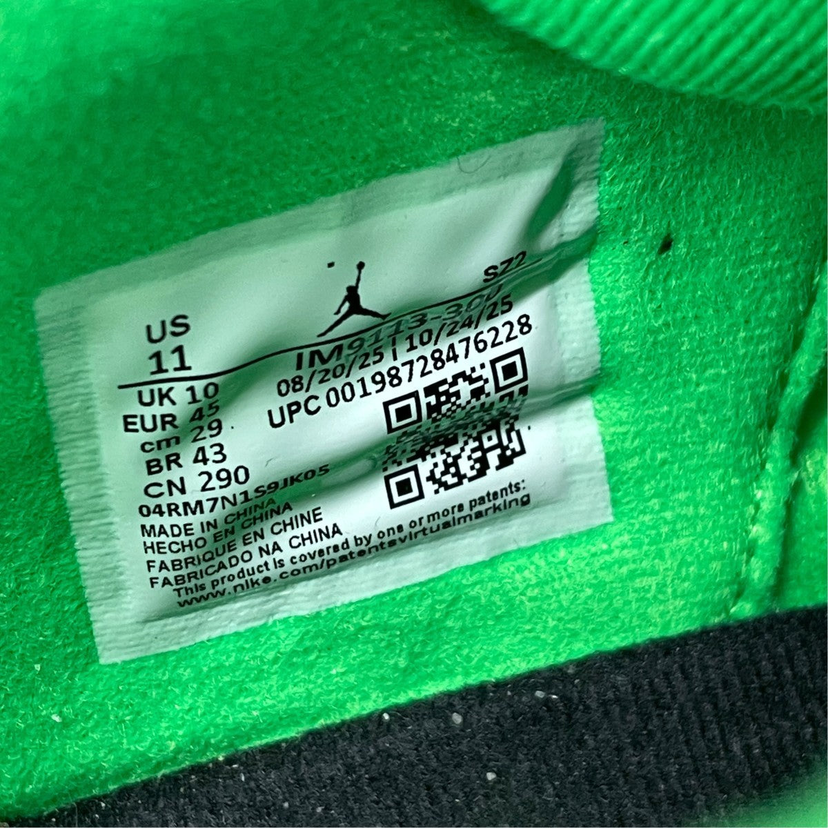 Jordan Jumpman Jack CJ1 T-Rexx Green Sparkスニーカーim9113-300