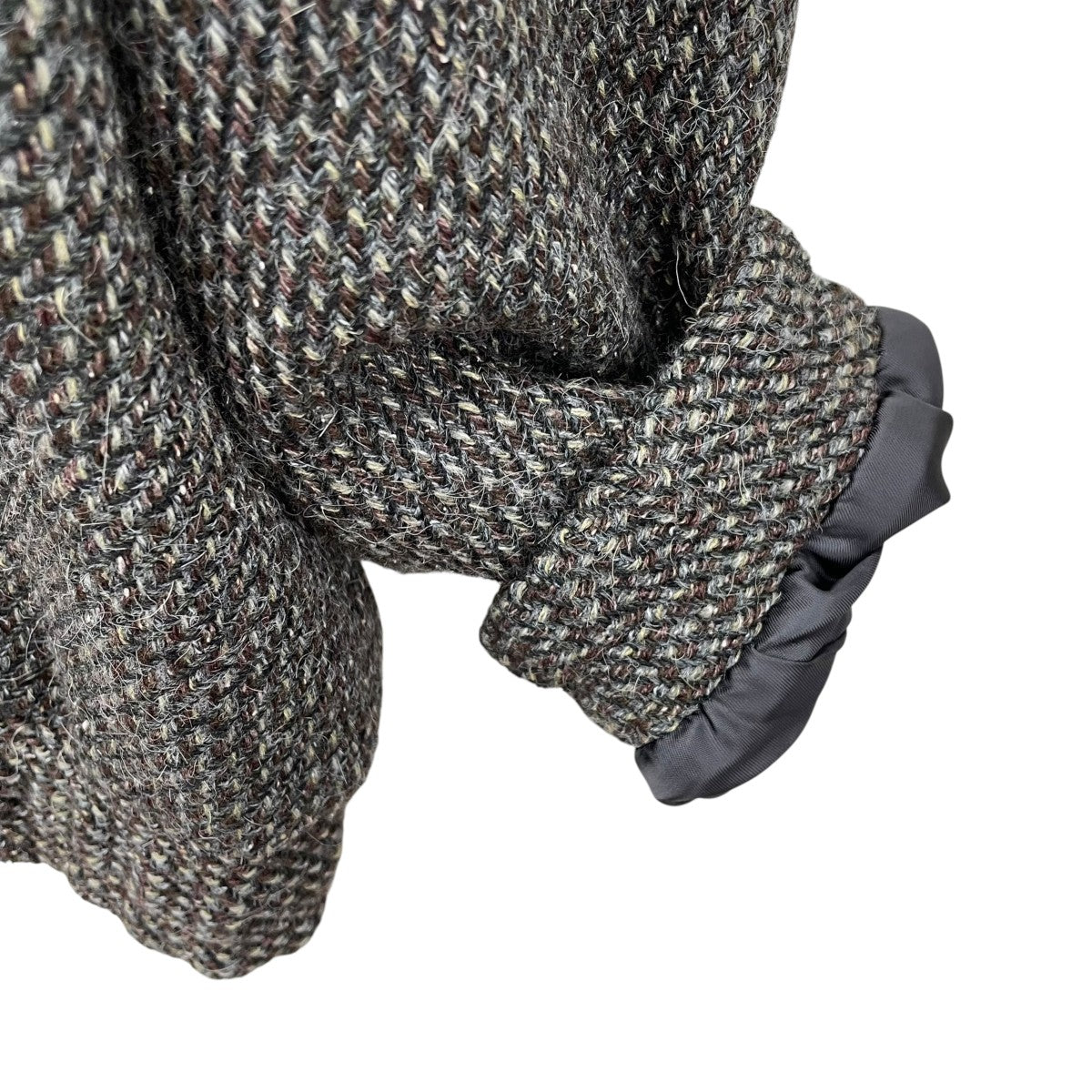 ALPACA WOOL SILK TWEED ZIP BLOUSブルゾンA25AB03LS