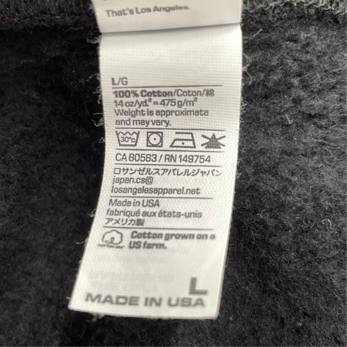 LOS ANGELES APPAREL ジップパーカー 古着・中古-6枚目のアイテム画像