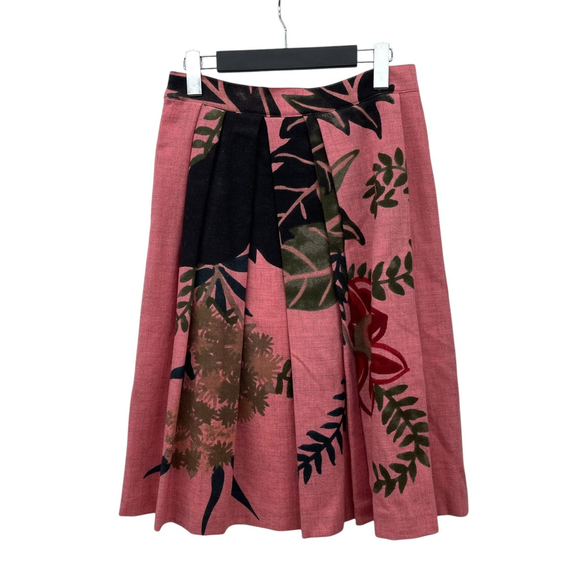 DRIES VAN NOTEN(ドリスヴァンノッテン) 花柄プリーツスカート ピンク