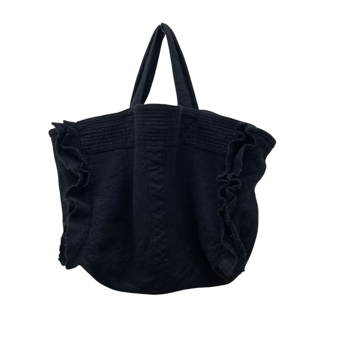 tricot COMME des GARCONS 縮絨フリルトートハンドバッグTT-K209 古着・中古-1枚目のアイテム画像