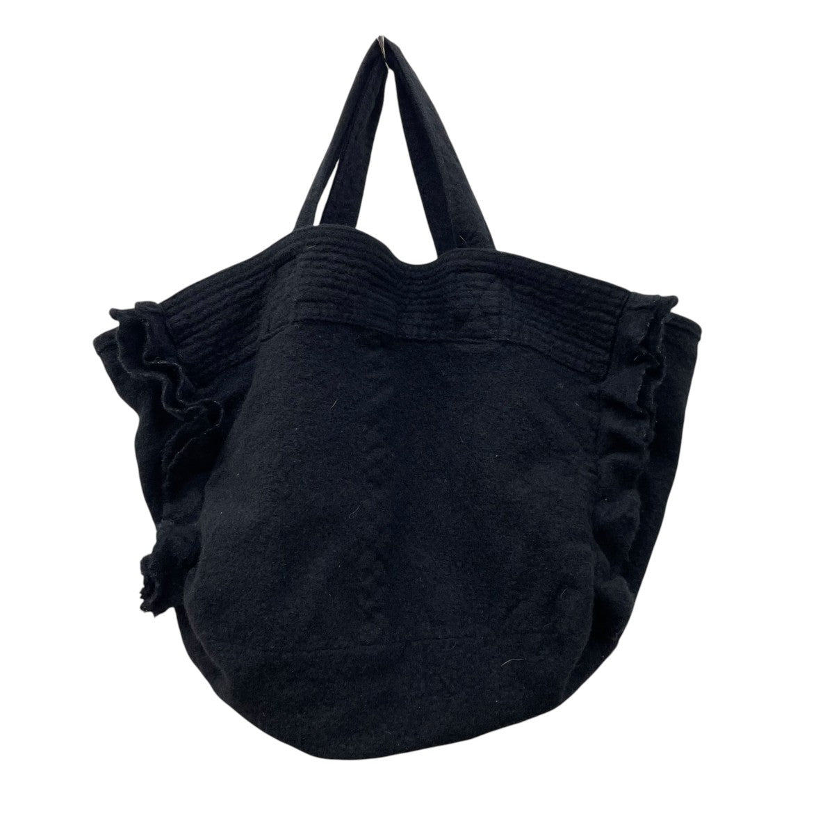 tricot COMME des GARCONS 縮絨フリルトートハンドバッグTT-K209 古着・中古-2枚目のアイテム画像