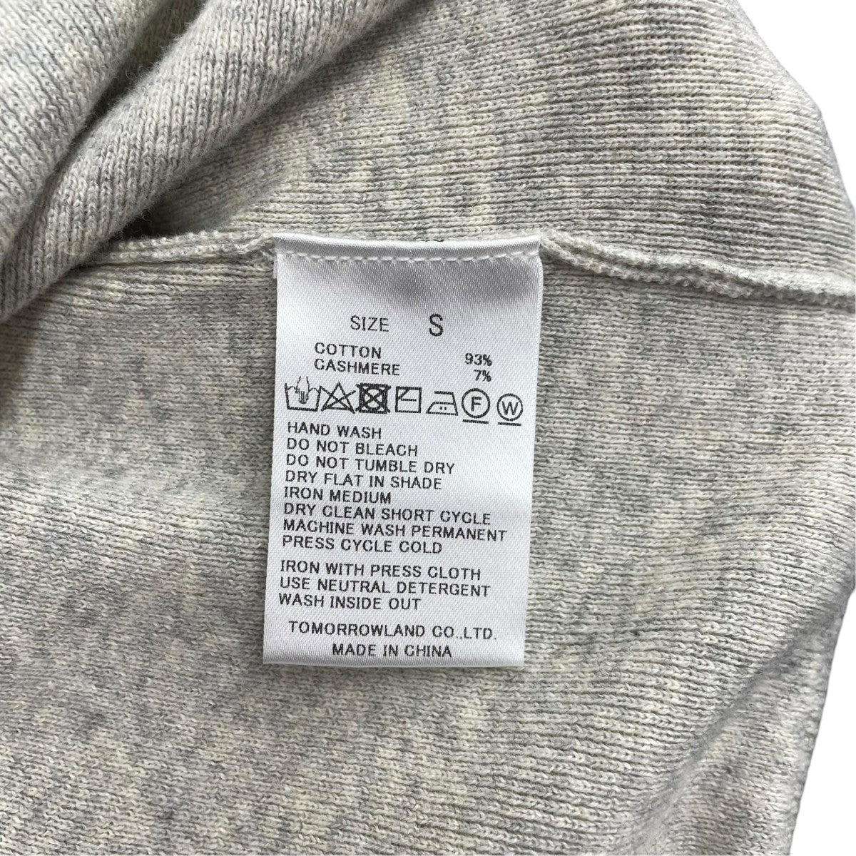 コットンカシミヤクールネックプルオーバー