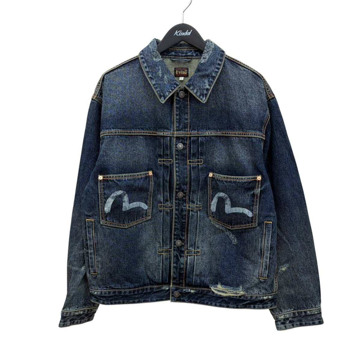 EVISU×GDC デニムジャケット WASHED TYPE 2 DENIM JACKET インディゴ