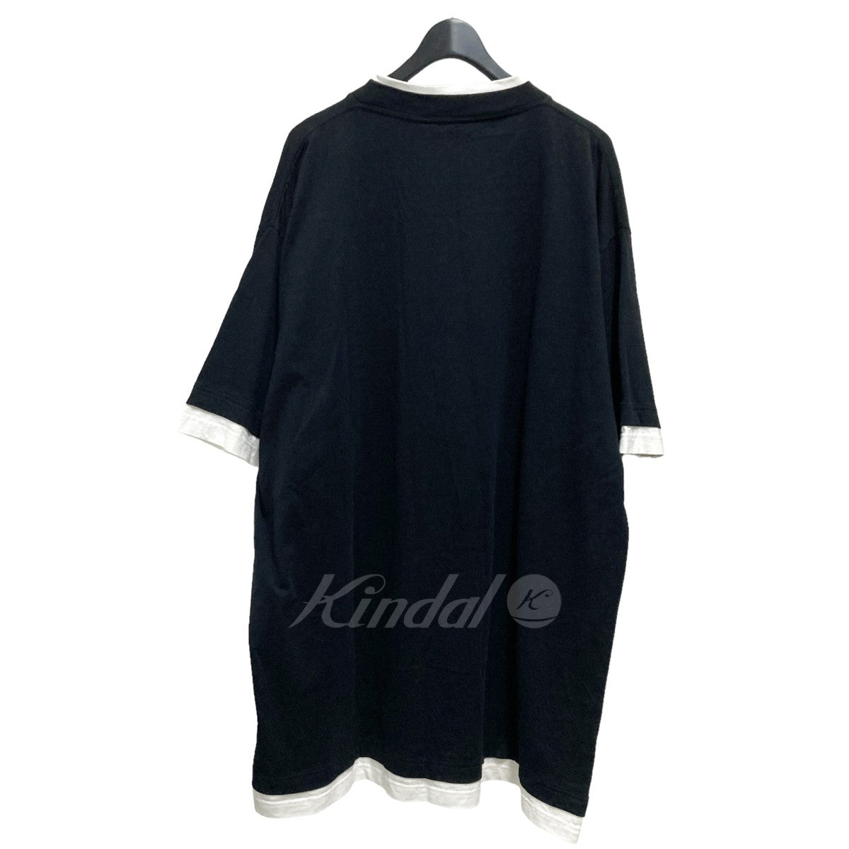 BALENCIAGA(バレンシアガ) BIGシルエット ロゴ刺しゅう レイヤードTシャツ 644693