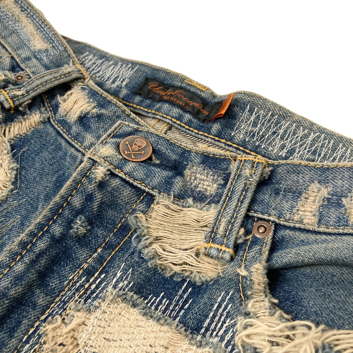 85クラッシュデニムパンツ 05AW ARTS＆CRAFTS期  5A240-P2
