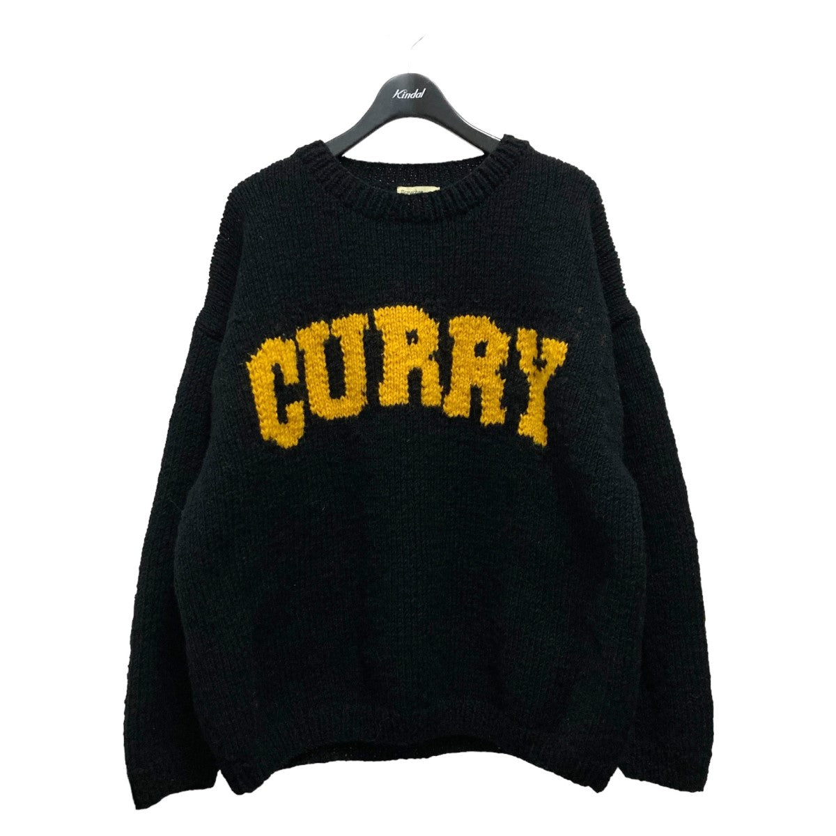 macmahon knitting mills(マクマホンニッティングミルズ) Crew Neck Knit-Curryロゴニット  ブラック｜【公式】カインドオルオンライン ブランド古着・中古通販【kindal】