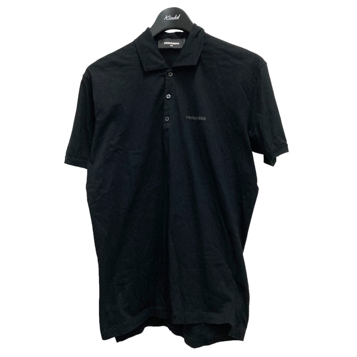 【新品】DSQUARED2   ブラック シースルー ポロシャツ 350803602_1.jpg