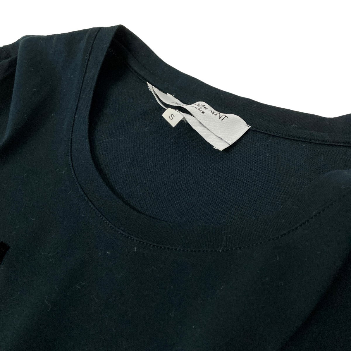 Yves Saint Laurent Rive Gauche(イヴサンローランリヴゴーシュ) フロッキープリントTシャツ ブラック サイズ ...