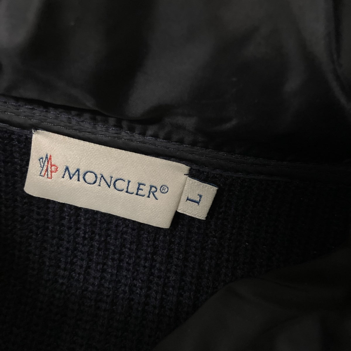 MONCLER(モンクレール) MAGLIONE TRICOT CARDIGAN中綿ジャケットA20919403000 A20919403000  ネイビー サイズ L｜【公式】カインドオルオンライン ブランド古着・中古通販【kindal】