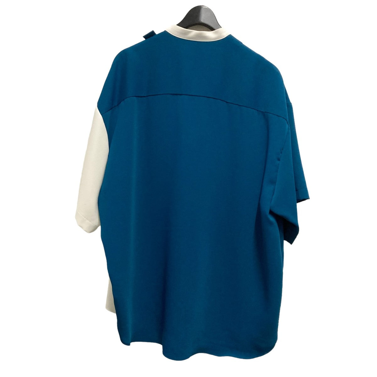 LiNoH(リノー) DRAPE LAYERED S／S SHIRTレイヤードシャツ112302064 112302064 ホワイト×ブルー サイズ  1｜【公式】カインドオルオンライン ブランド古着・中古通販【kindal】