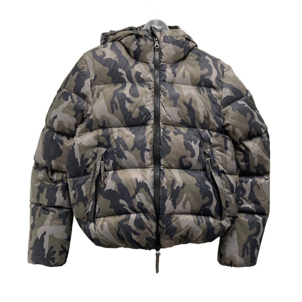 DUVETICA×HYDROGEN DOWN JACKETカモフラ柄ダウンジャケット ブラック 