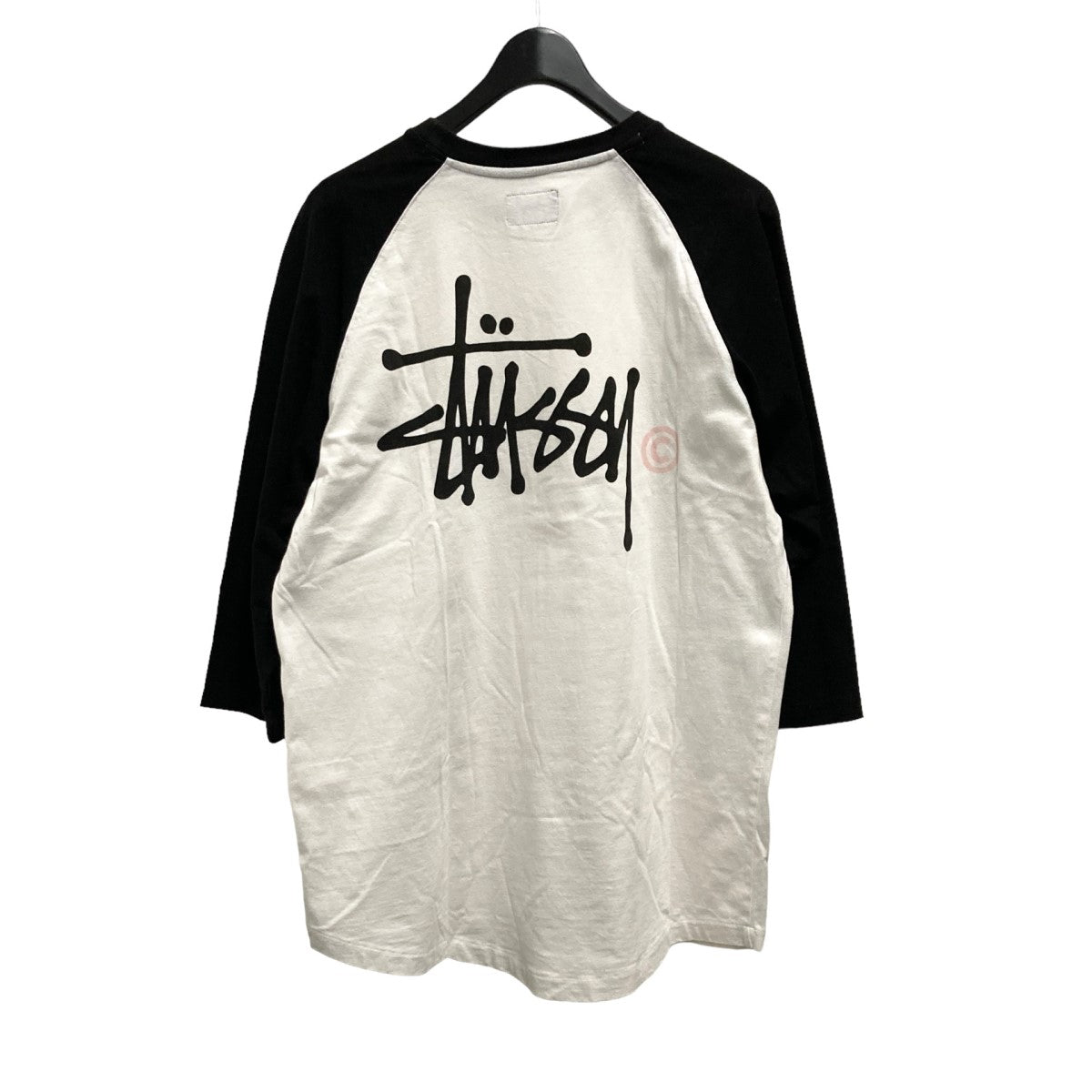 stussy(ステューシー) ラグランTシャツ ホワイト×ブラック サイズ L｜【公式】カインドオルオンライン ブランド古着・中古通販【kindal】