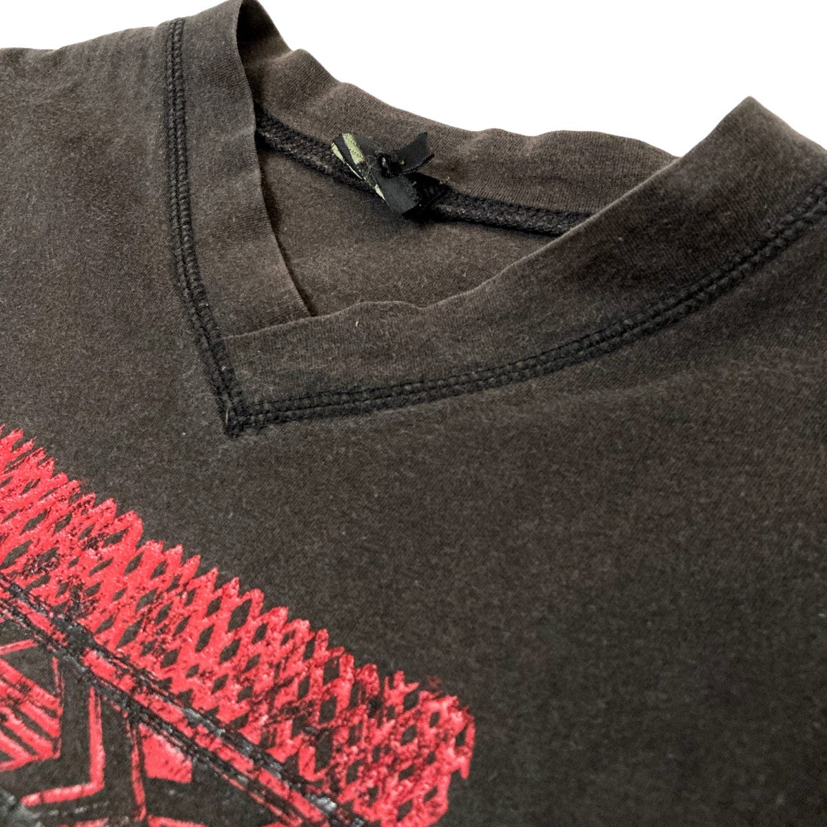 ジャンポールゴルチェ グラフィック長袖Tシャツ 赤黒 ジャンポールゴルチェ グラフィック長袖Tシャツ 赤黒 中古】<br