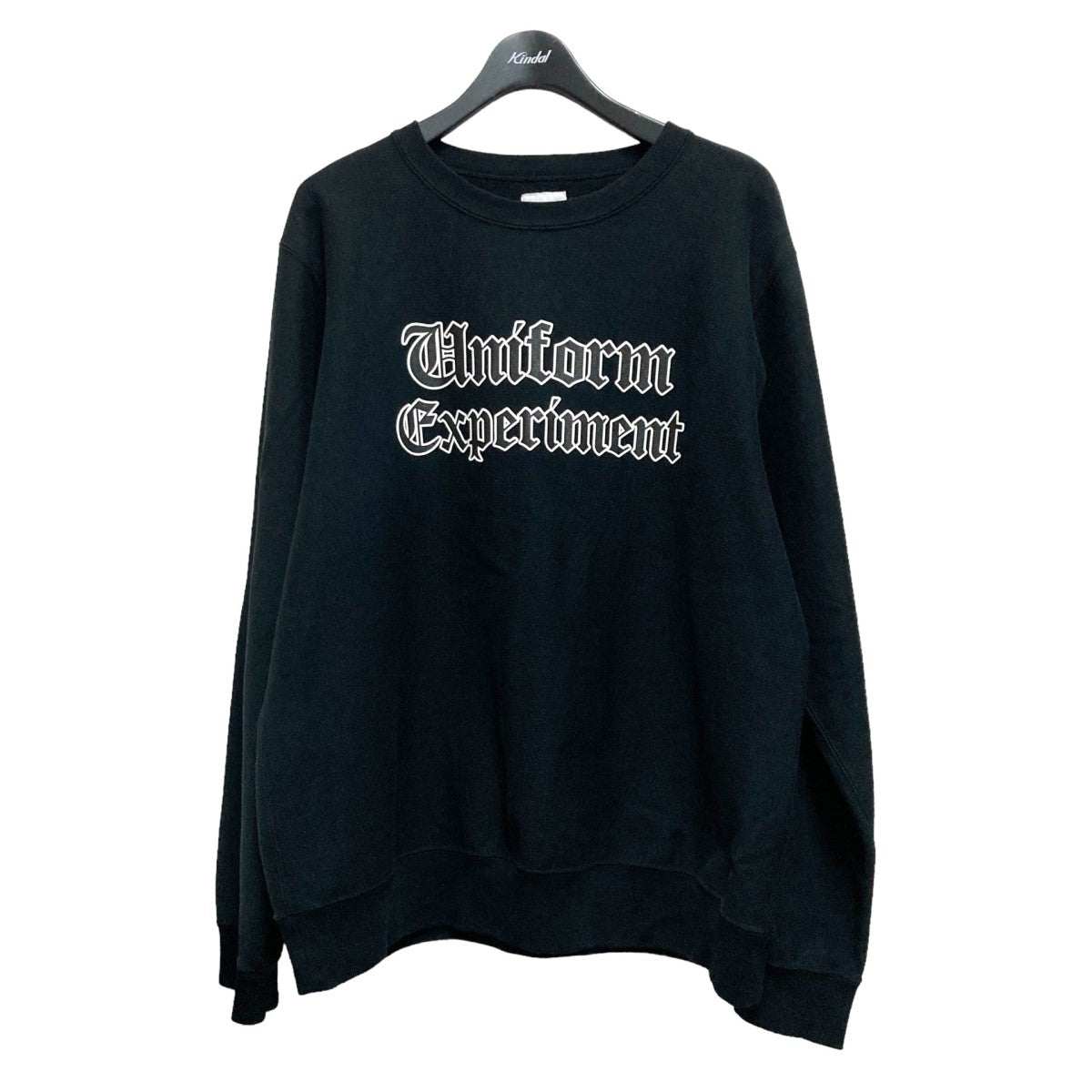 uniform experiment(ユニフォームエクスペリメント) GOTHIC LOGO CREWNECK SWEATクルーネックスウェットUE  232022 UE 232022 ブラック サイズ 3｜【公式】カインドオルオンライン ブランド古着・中古通販【kindal】