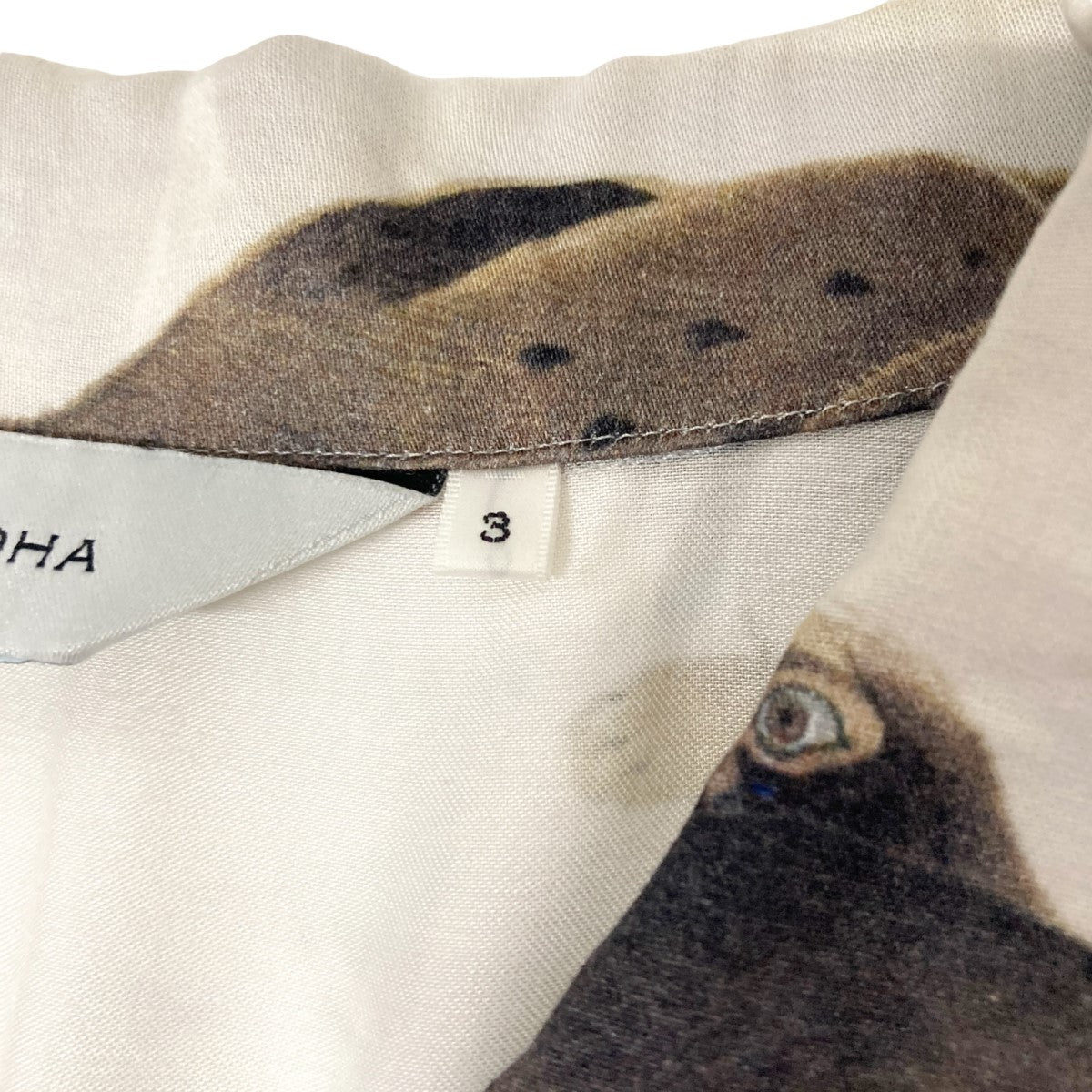 Long Sleeve Shirt伊藤若冲 構図の百犬図開襟総柄シャツN21 RLSH04