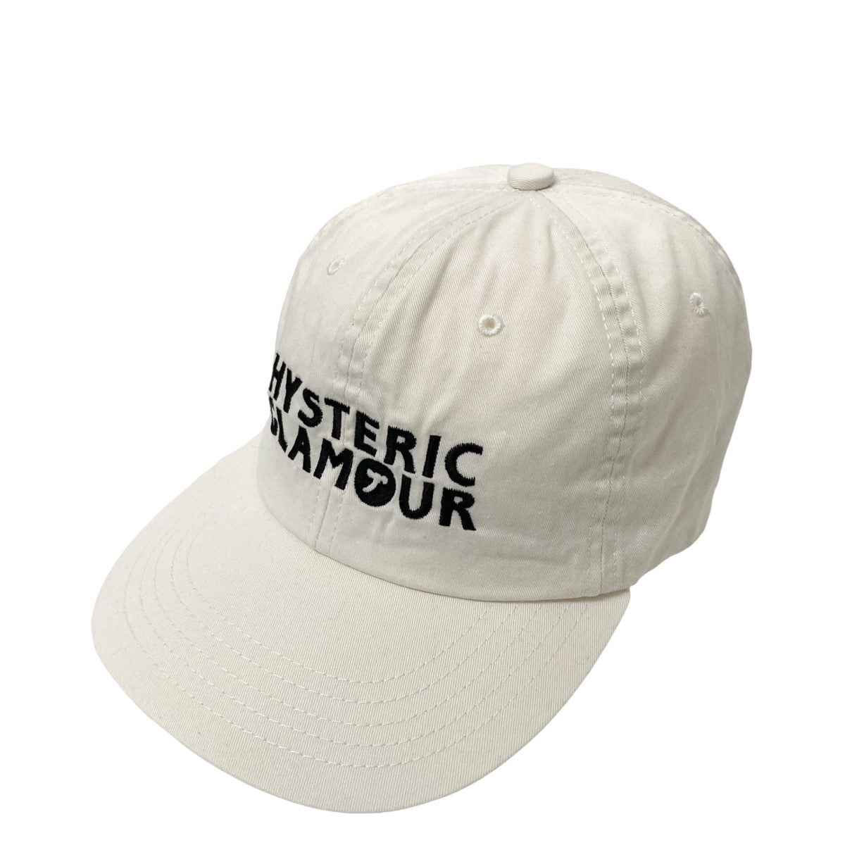 Hysteric Glamour(ヒステリックグラマー) ロゴ刺繍キャップ01173QH02 01173QH02 ホワイト サイズ  F｜【公式】カインドオルオンライン ブランド古着・中古通販【kindal】