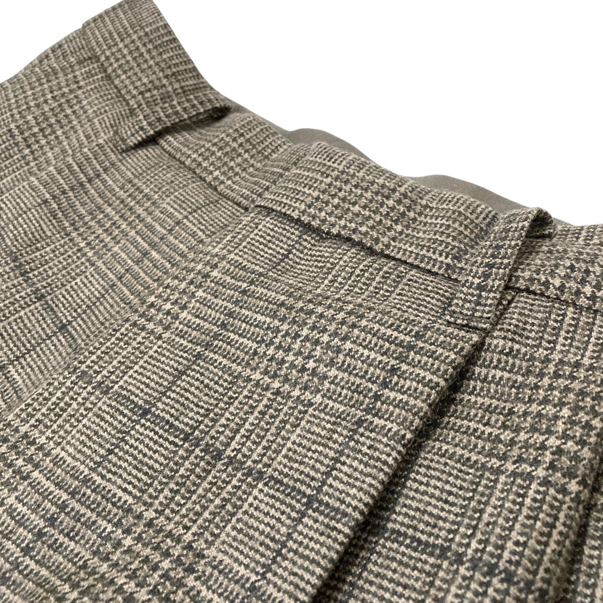 EX WIDE TAPERED TROUSERSチェックテーパードパンツST 413 2