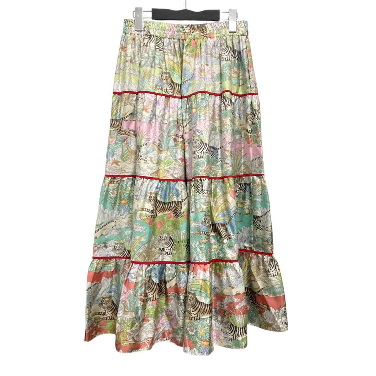 GUCCI(グッチ) シルク総柄スカート685665 ZAIJ7 685665 ZAIJ7 グリーン