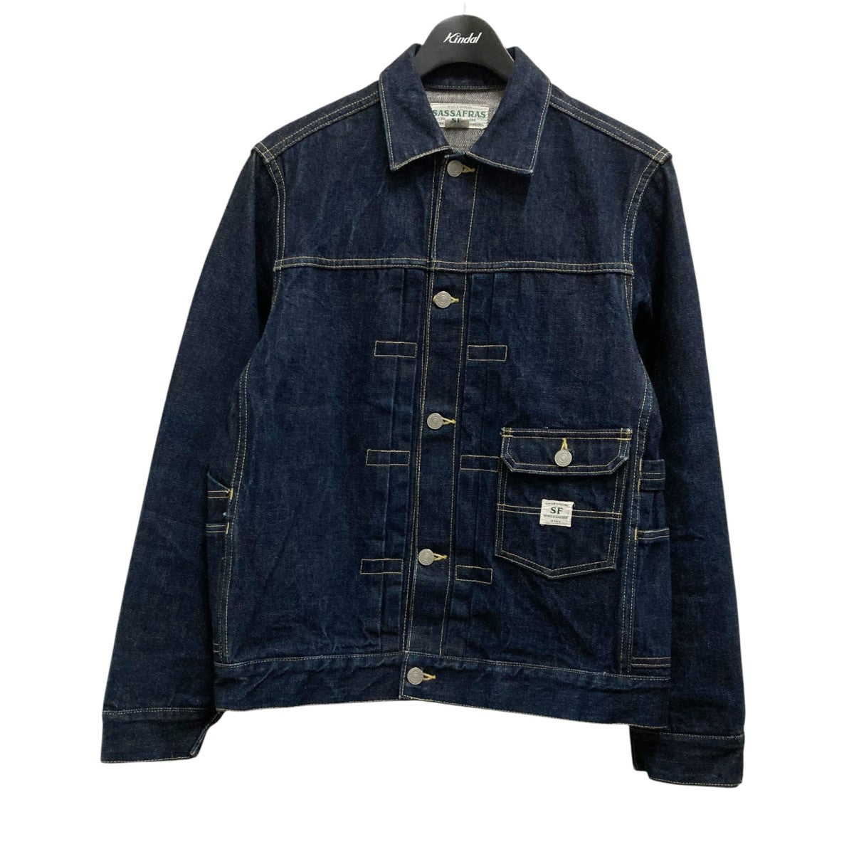Sassafras（ササフラス）Digs Crew Carde Jacket インディゴ