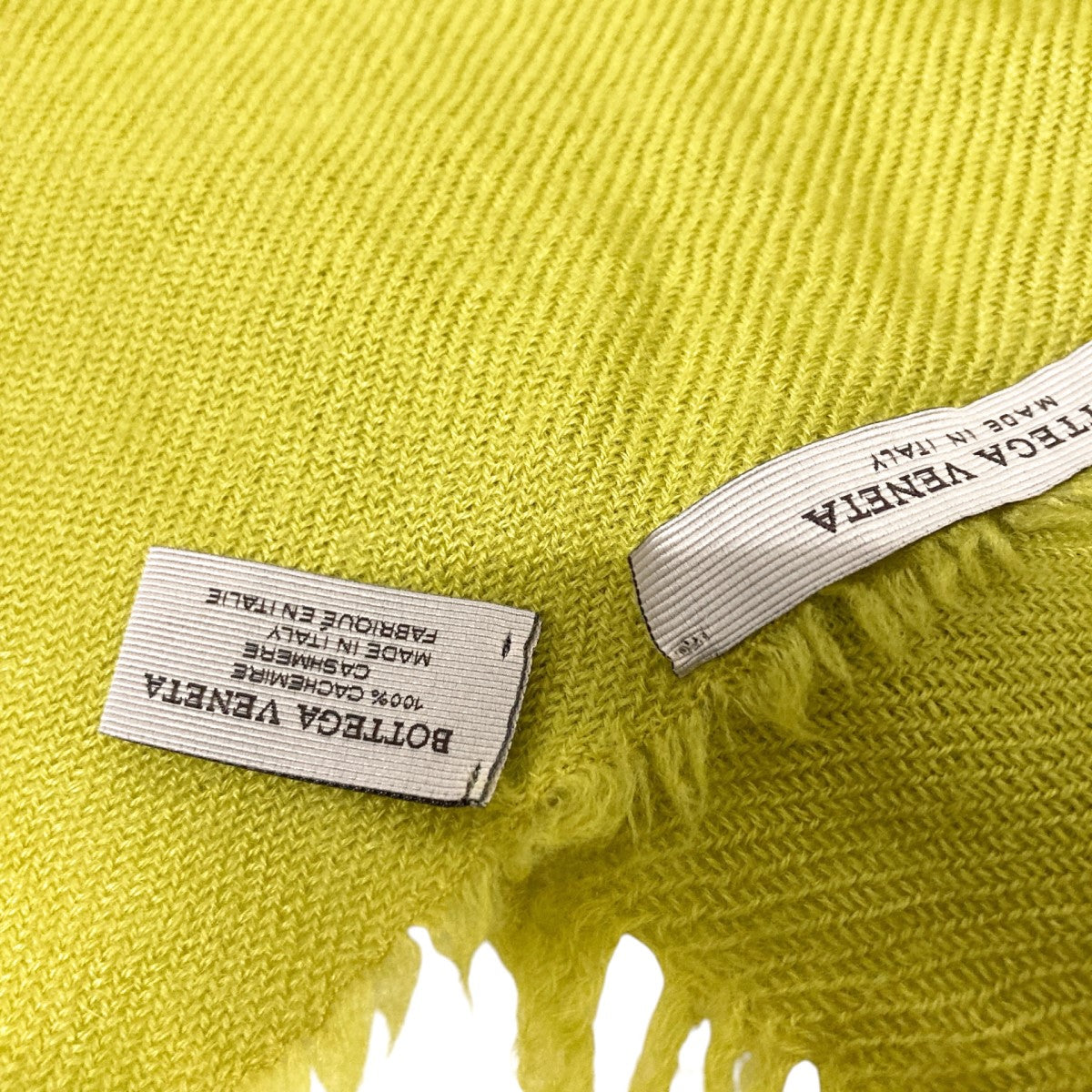 BOTTEGA VENETA(ボッテガヴェネタ) カシミヤマフラー ライム／グリーン