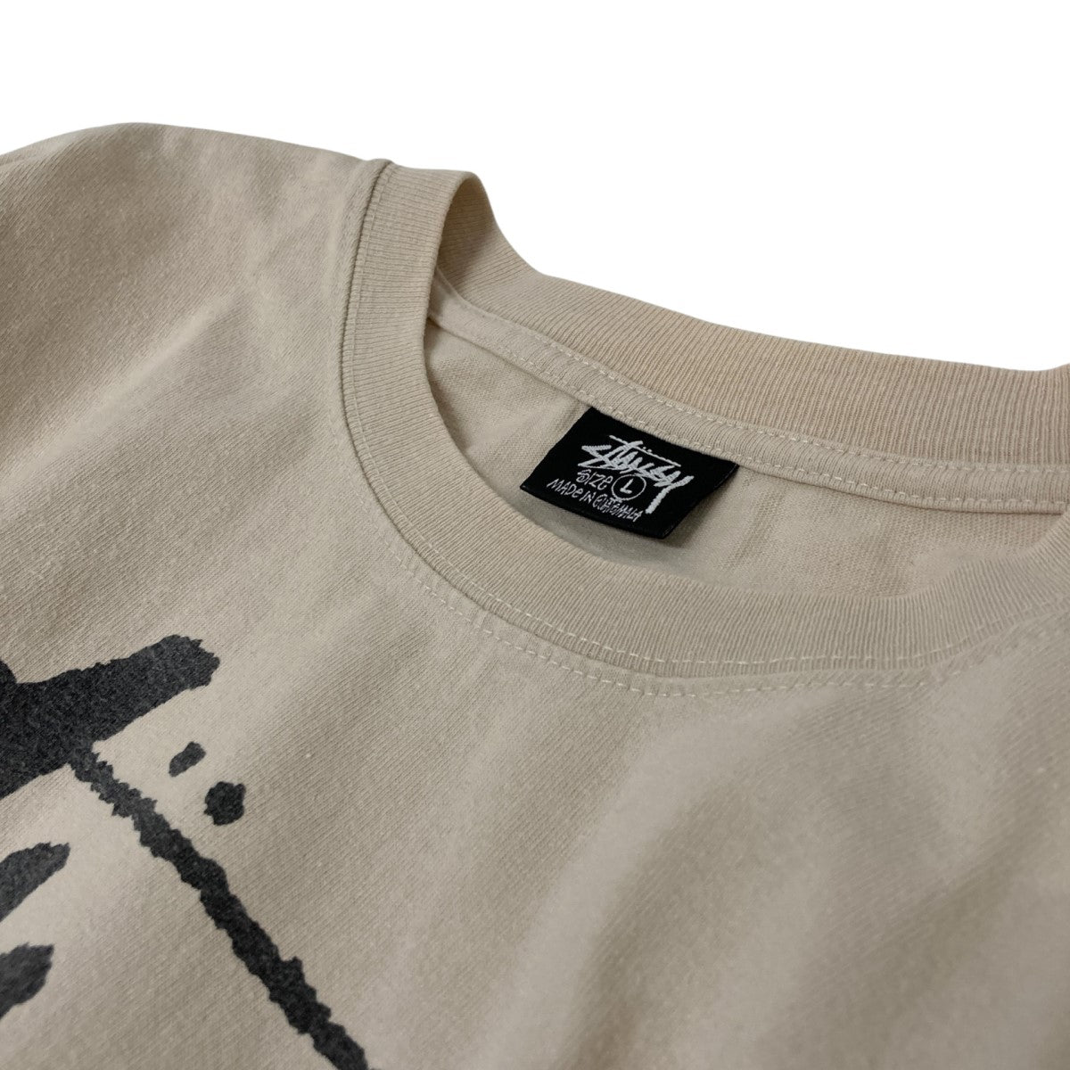 stussy(ステューシー) プリントTシャツ ベージュ サイズ L