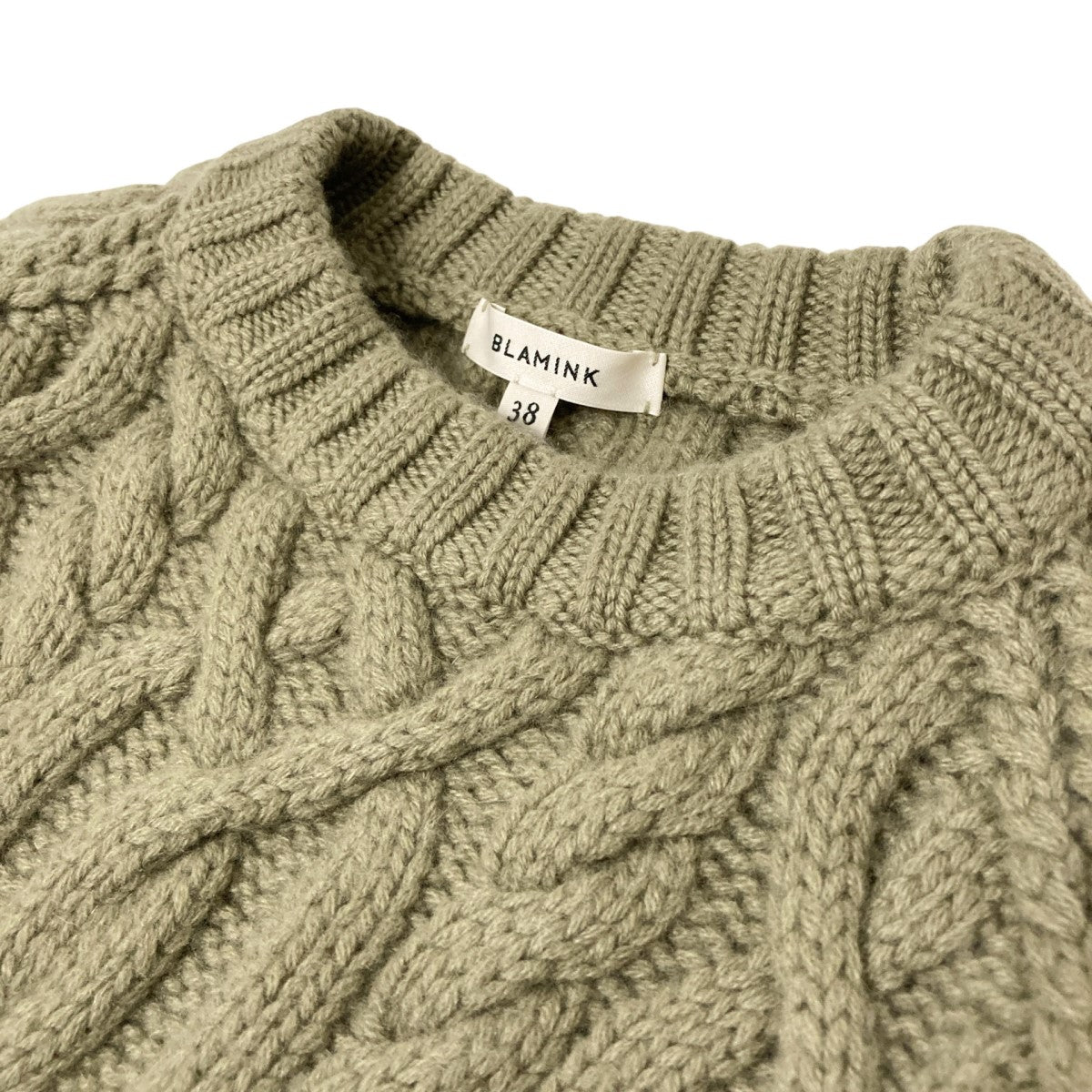 BLAMINK ブラミンク シルクカシミヤタートルニットセーター 7913-106-0216 グレー 36 ITIRW1IF4BPE BLAMINK(ブラミンク) カシミヤケーブルニット7913 106 0142 7913