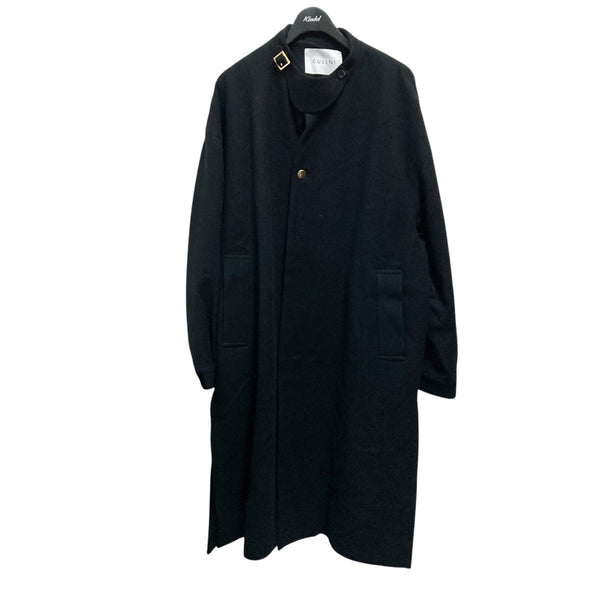 CULLNI(クルニ) Compressed Melton Band Collar Chin Tab Coatメルトン