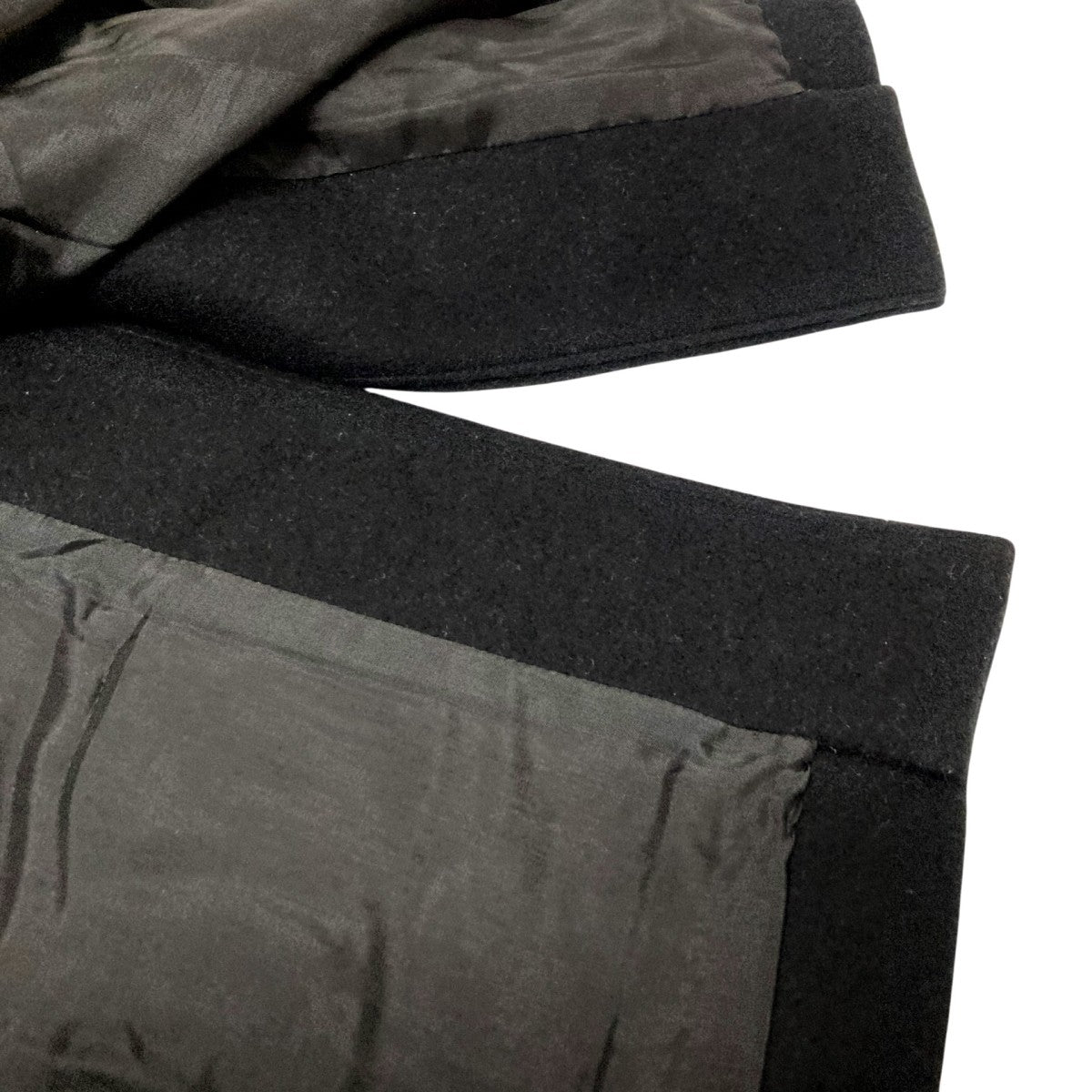 CULLNI(クルニ) Compressed Melton Band Collar Chin Tab Coatメルトン