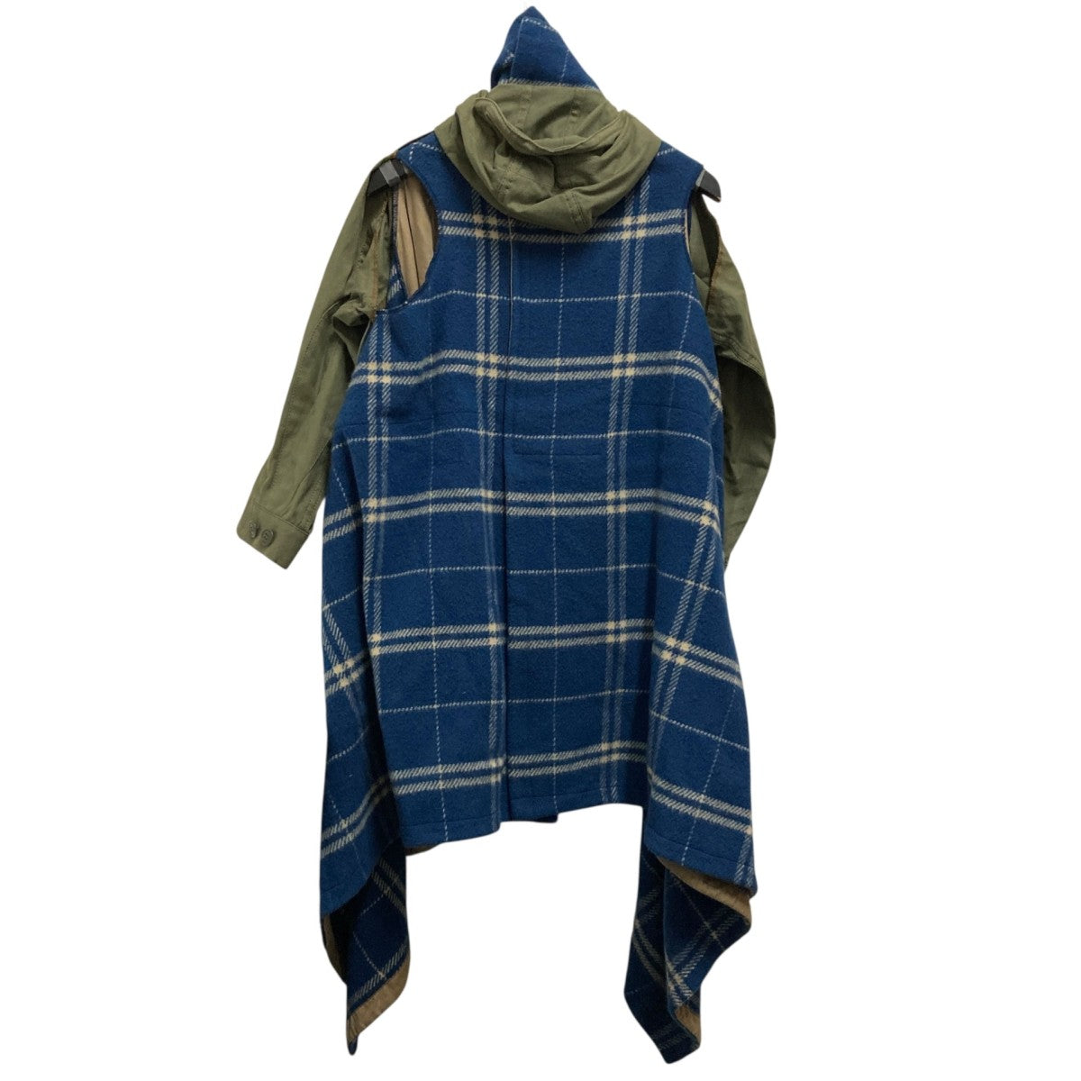 COMME des GARCONS Drape Check Switching Military Jacket切替ミリタリージャケットGD J043 古着・中古-2枚目のアイテム画像